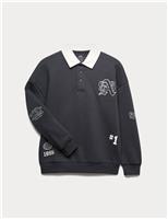 Cotton Rich Rugby Sweatshirt (6-16 Yrs)