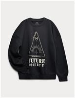 Cotton Rich Graphic Sweatshirt (6-16 Yrs)