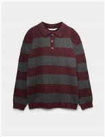 Striped Knitted Rugby Jumper (6-16 Yrs)