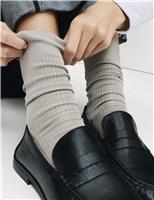 2pk Rayon Ribbed Crew Socks