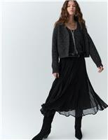 Pure Cupro Chiffon Maxi Skirt