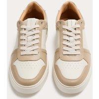 Autograph Leather Colour Block Trainers Beige Mix
