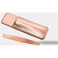 TWEEZERMAN Rose Gold Mini Slant & Case