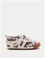 Baby Cow Print Riptape Pram Trainers (0-18 Mths)
