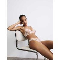 Rosie Rosalie Silk & Lace Wired Full Cup Bra (A-E) Pink Mix