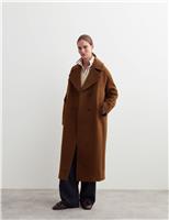 Pure Wool Relaxed Longline Cocoon Coat