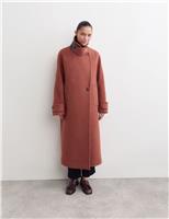 Pure Wool Relaxed Longline Cocoon Coat