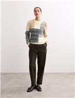 Merino Wool Rich Cable Knit Jumper with Cashmere