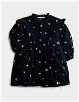 Pure Cotton Embroidered Corduroy Dress (1-8 Yrs)