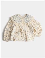 Pure Cotton Ditsy Floral Blouse (2-8 Yrs)
