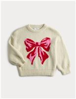 Fluffy Bow Jumper (1-8 Yrs)
