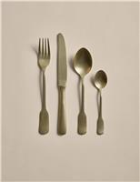 16 Piece Brushed Gold Cutlery Set