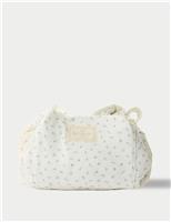Drawstring Flat Lay Makeup Bag - Cozy Cotton Ditsy Floral