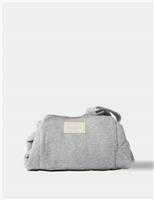 Drawstring Flat Lay Makeup Bag - Cozy Cotton Grey