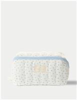 Marshmallow Flat Lay Makeup Box Bag - Cozy Cotton Ditsy Floral