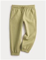 M&S Cotton Rich Joggers (2-8 Yrs) Avocado