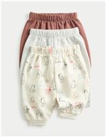 3pk Cotton Rich Bear Print Joggers (0-3 Yrs)