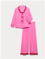 Satin Bow Fastening Pyjamas (3-16 Yrs)