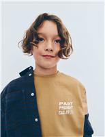 Pure Cotton Past Present Future Graphic Top (6-16 Yrs)
