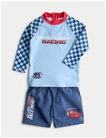 M&S 2pc Disney Cars Swim Set (2-8 Yrs) Navy Mix