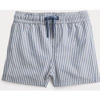 M&S Stripe Seersucker Swim Shorts (0-3 Yrs) Navy