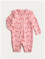 M&S Strawberry All In One Swimsuit (0-3 Yrs) Pink Mix