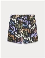 Real Slogan Printed Swim Shorts (6-16 Yrs)