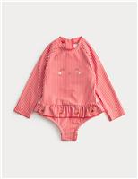 Strawberry Stripe Long Sleeve Swimsuit (0-3 Yrs)