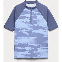 M&S Camouflage Print Rash Vest (6-16 Yrs) Blue