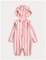 2pc Swimsuit & Hat Set (0-3 Mths)