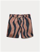 Wavy Patterned Swim Shorts (6-16 Yrs)