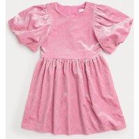 M&S Velvet Glitter Dress (2-10 Yrs) Rose