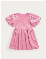 M&S Velvet Glitter Dress (2-10 Yrs) Rose