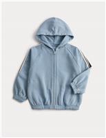 Pure Cotton Taped Zip Through Hoodie (2-10 Yrs)
