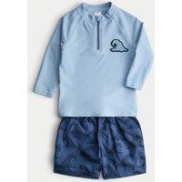 M&S 2pc Patterned Swim Set (2-8 Yrs) Blue