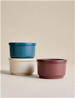 Set of 3 Round Plastic Sauce Pots