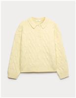 Collared Cable Knit Jumper (6-16 Yrs)