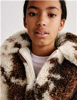 Pony Fur Borg Collared Jacket (6-16 Yrs)