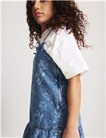 2pc Floral Print Denim Dress and Top (2-16 Yrs)