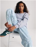 Denim Wide Leg Floral Print Jeans (6-16 Yrs)