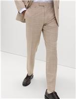 Regular Fit Check Suit Trousers