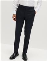 Slim Fit Textured Stretch Suit Trousers
