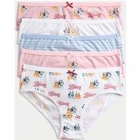 M&S 5 Pack Cotton Rich Bluey Knickers (2-8 Yrs) Multi