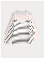 3 Pack Pure Cotton Striped Tops (2-8 Yrs)