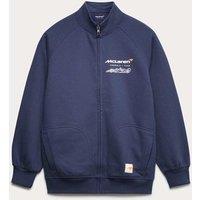 M&S Cotton Rich McLaren Sweatshirt (6-16 Yrs) Blue