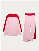 2pk Cosy Ribbed Pyjama Sets (1-16 Yrs)