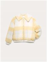 Checked Borg Jacket (2-16 Yrs)