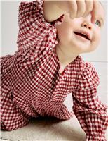 2pc Cotton Blend Gingham Outfit (0-4 Yrs)