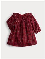 Cotton Blend Checked Dress (0 Mths-6 Yrs)