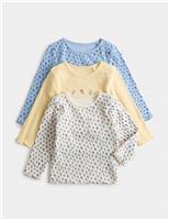 3 Pack Cotton Rich Floral Ribbed Tops (0-3 Yrs)
